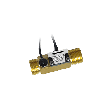 Detetor de fluxo de água com sonda de temperatura