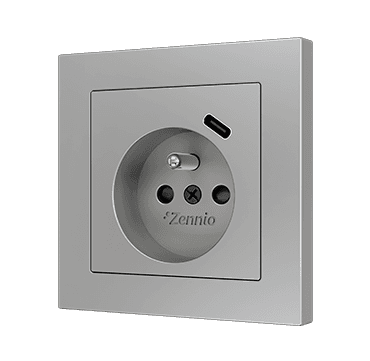 ZS55 – Tomada francesa com USB C